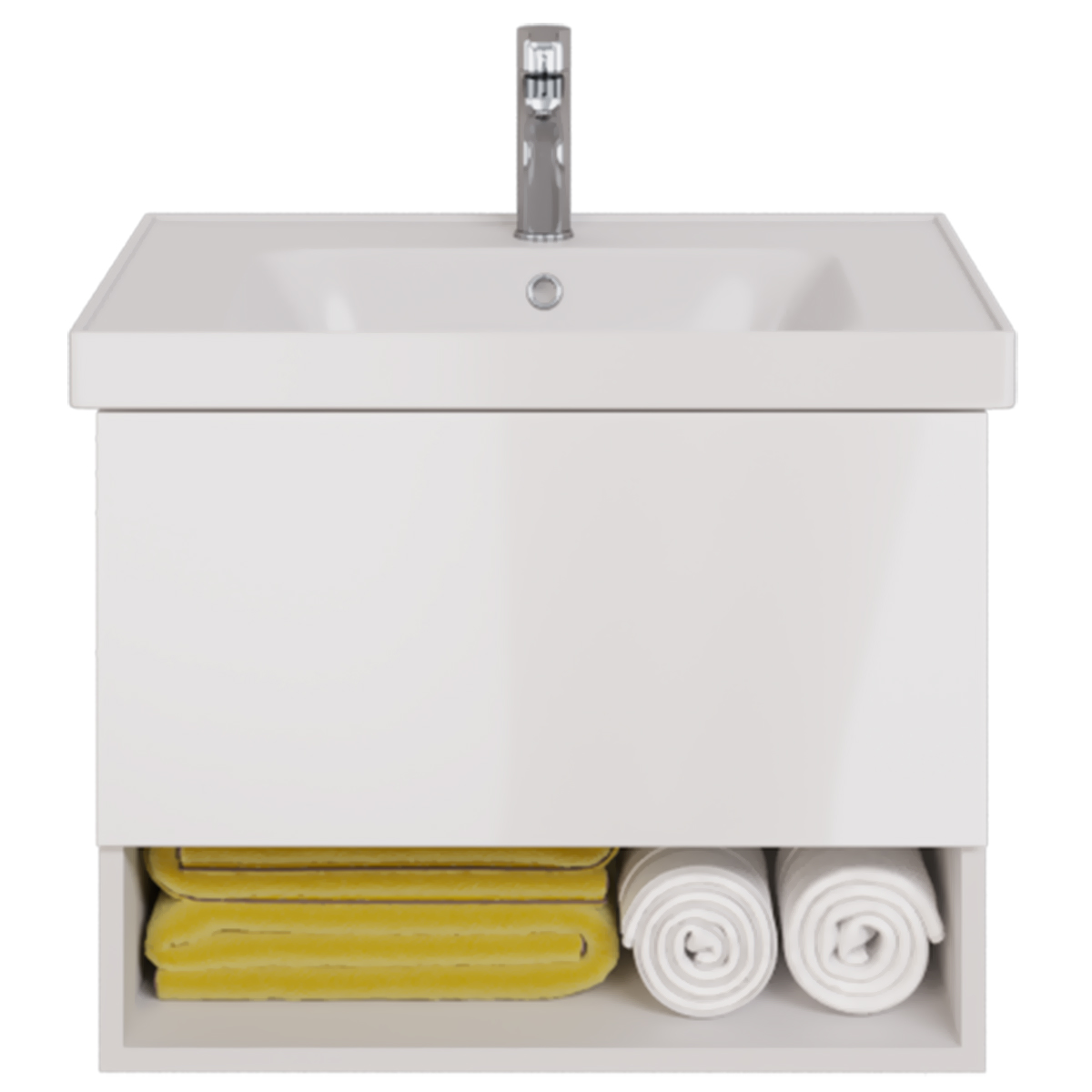 

Dreja.Eco Мебель для ванной комнаты Dreja Perfecto 70 белый глянец