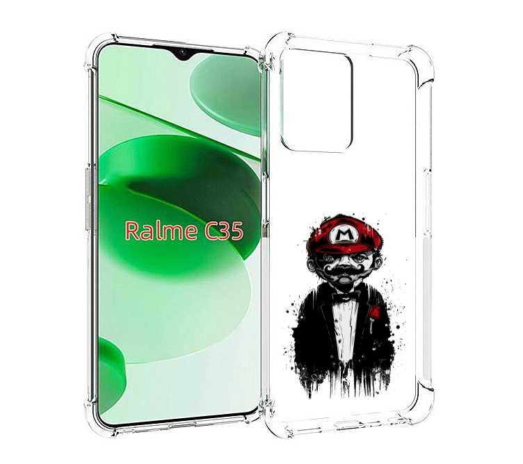 

Чехол MyPads марио для Realme C35 / Narzo 50A Prime, Прозрачный, Tocco