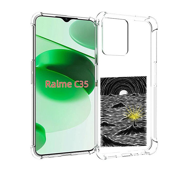 

Чехол MyPads маяк в черно белом море для Realme C35 / Narzo 50A Prime, Прозрачный, Tocco