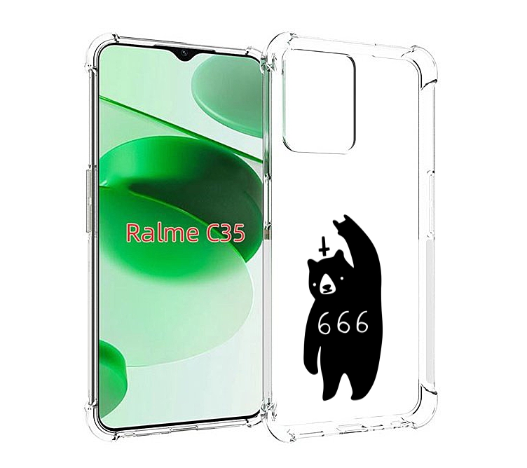 

Чехол MyPads медведь 666 для Realme C35 / Narzo 50A Prime, Прозрачный, Tocco