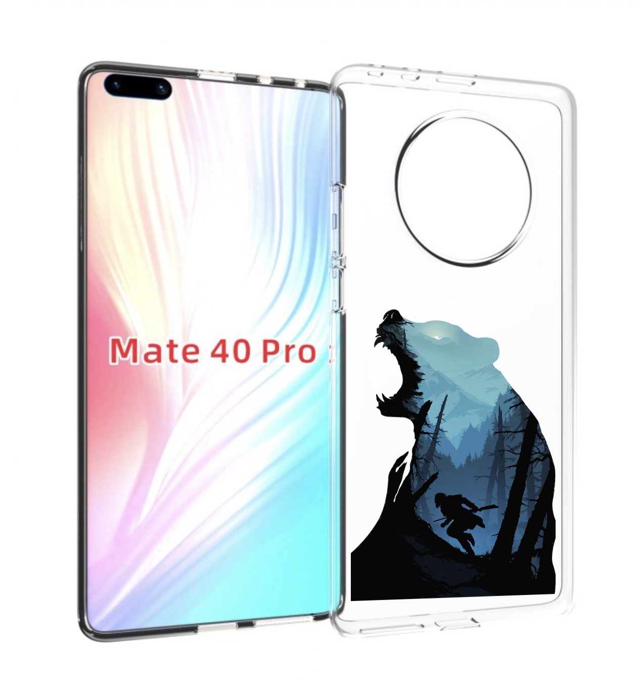 

Чехол MyPads Ночной-медведь для Huawei Mate 40 Pro (NOH-NX9), Прозрачный, Tocco