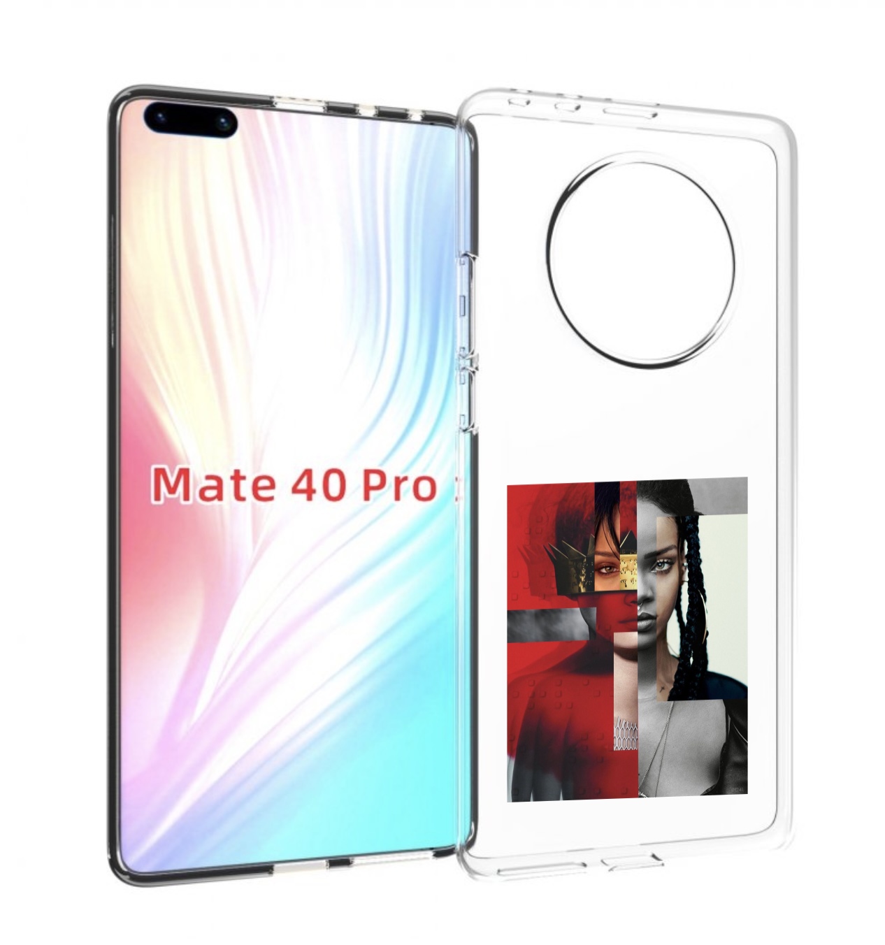 

Чехол MyPads Обложка-Рианна для Huawei Mate 40 Pro (NOH-NX9), Прозрачный, Tocco