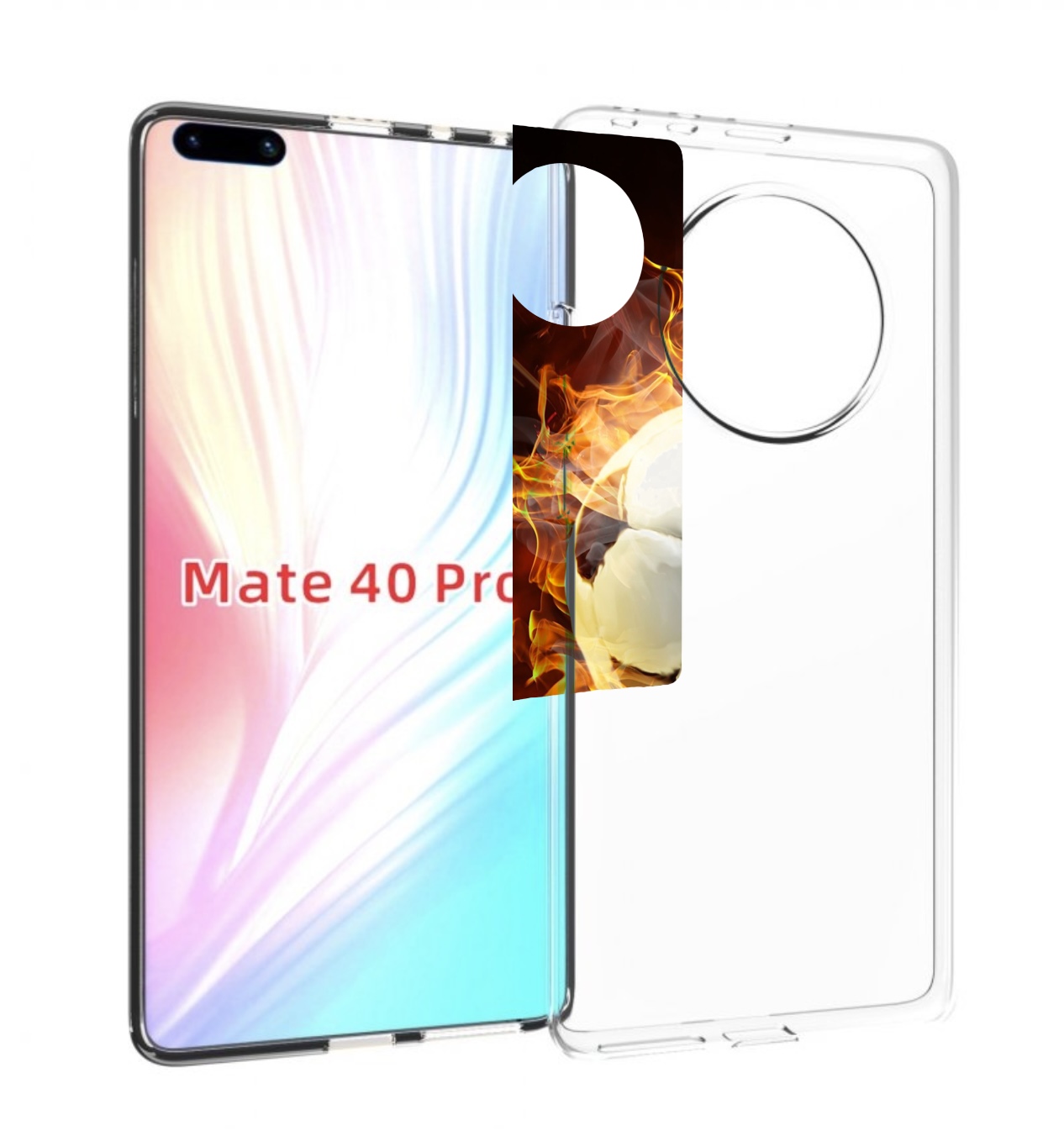 

Чехол MyPads Огненный-мяч для Huawei Mate 40 Pro (NOH-NX9), Прозрачный, Tocco