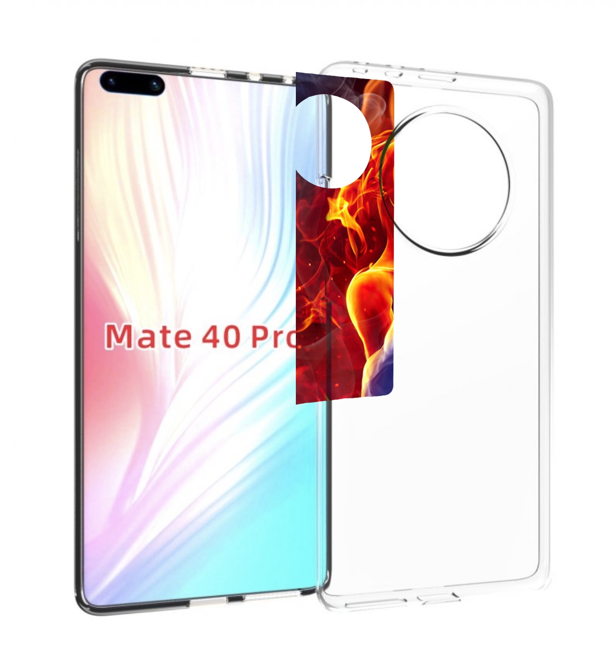 

Чехол MyPads Огонь-вода для Huawei Mate 40 Pro (NOH-NX9), Прозрачный, Tocco