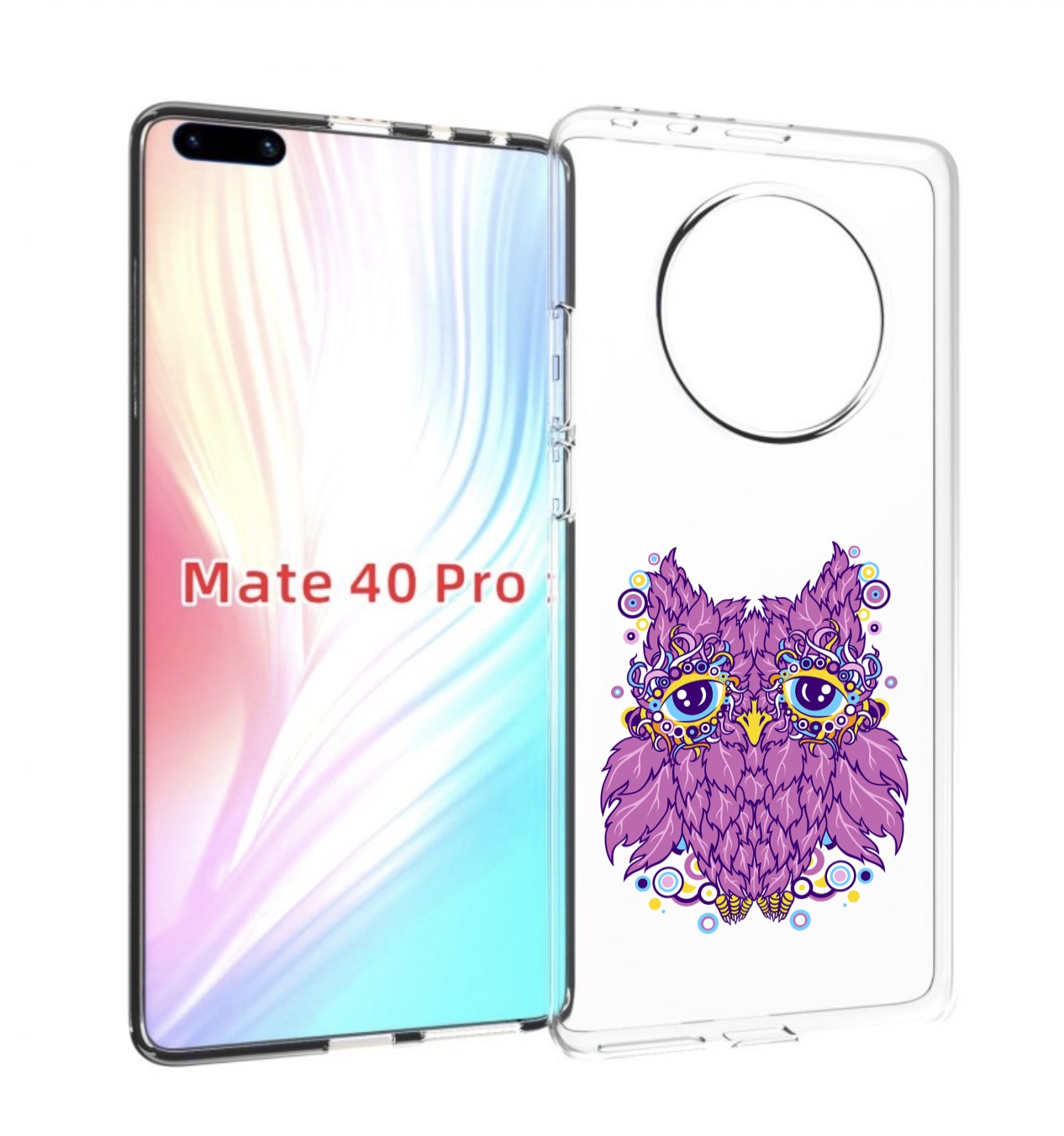 

Чехол MyPads Розовая сова для Huawei Mate 40 Pro (NOH-NX9), Прозрачный, Tocco