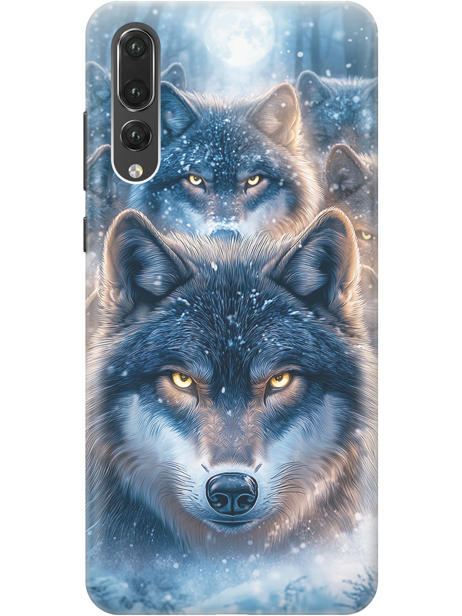 

Силиконовый чехол на Huawei P20 Pro с принтом "Стая волков", Прозрачный;голубой;синий;черный, 717872313