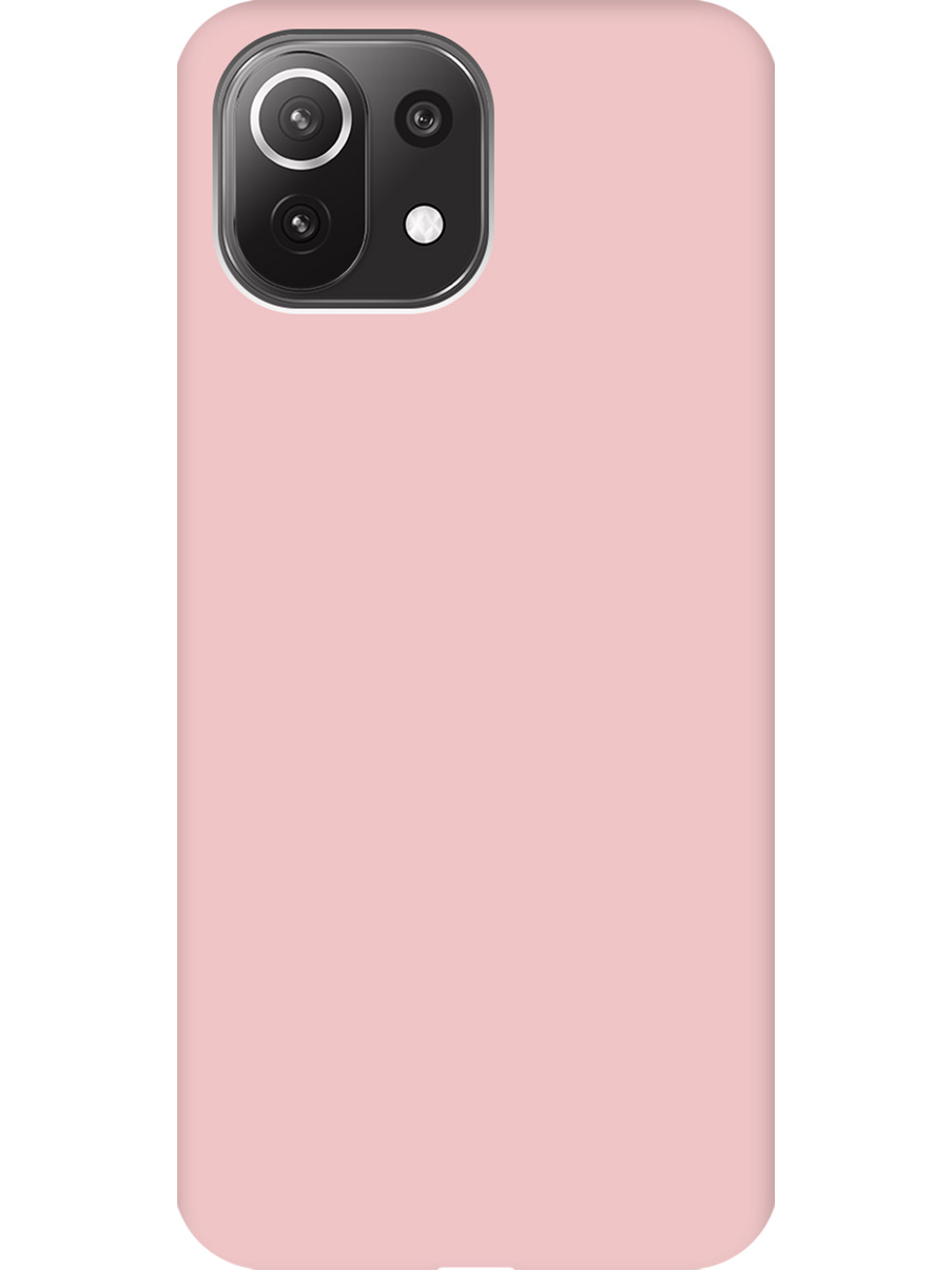 

Силиконовый чехол на Xiaomi Mi 11 Lite/11 Lite 5G матовый розовый, 725173321