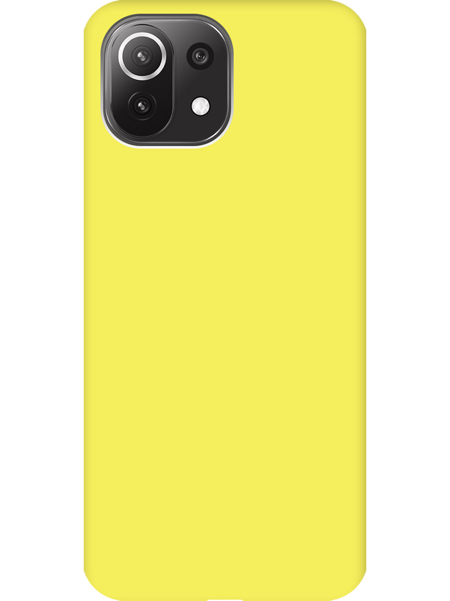 

Силиконовый чехол на Xiaomi Mi 11 Lite / 11 Lite 5G матовый желтый, 725173321