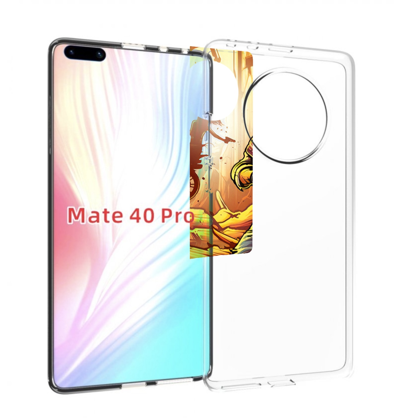 

Чехол MyPads Пабг для Huawei Mate 40 Pro (NOH-NX9), Прозрачный, Tocco
