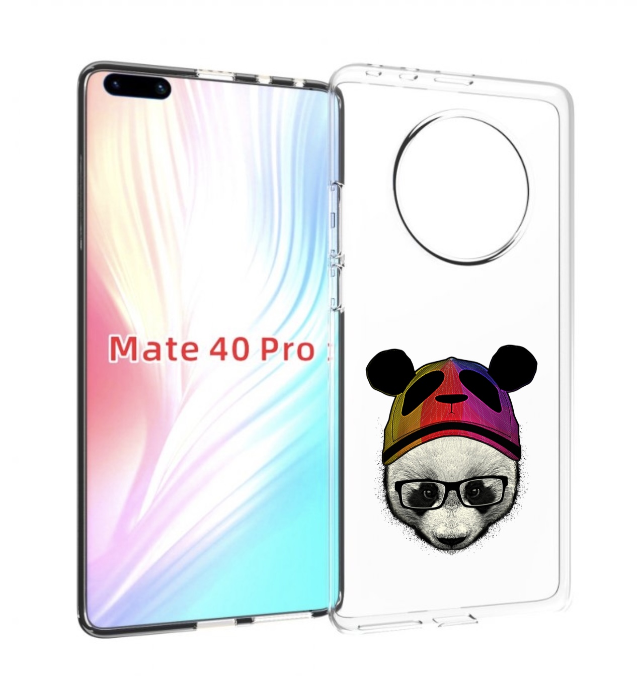 

Чехол MyPads Панда в шапке для Huawei Mate 40 Pro (NOH-NX9), Прозрачный, Tocco
