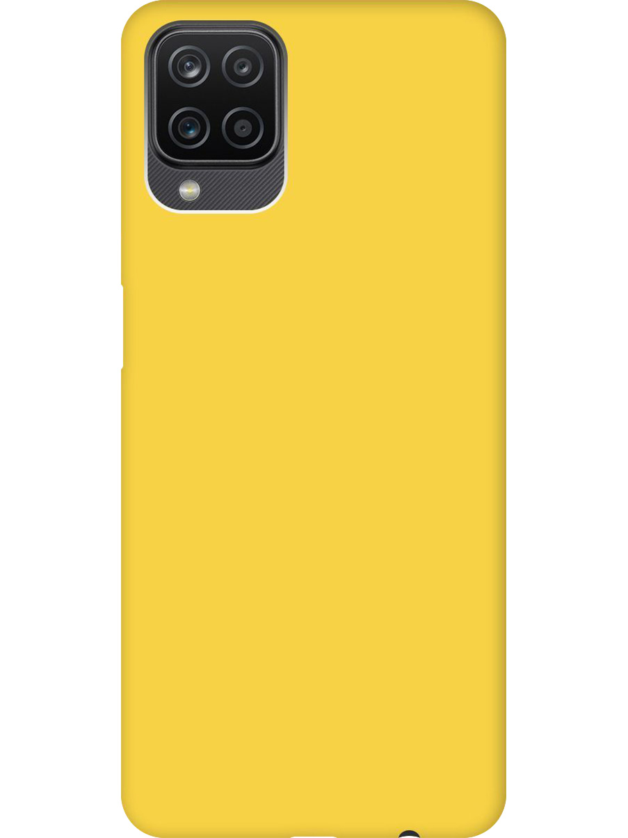 

Силиконовый чехол на Samsung Galaxy A12/M12 матовый желтый, 723602821