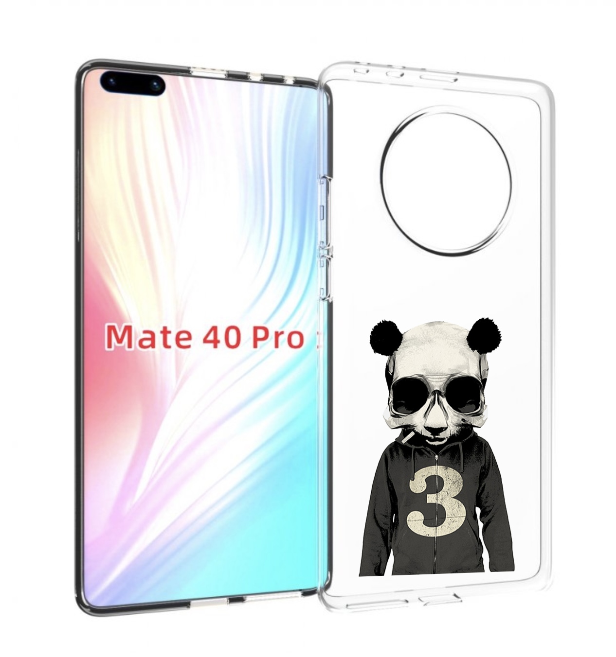 Чехол MyPads Панда-в-костюме для Huawei Mate 40 Pro (NOH-NX9)