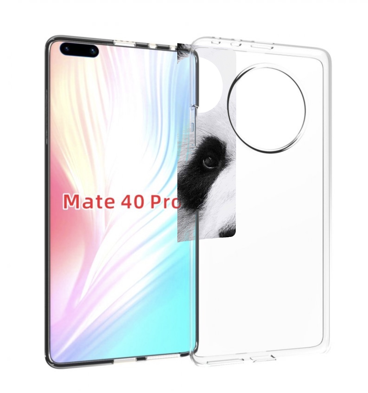 

Чехол MyPads Панда-портрет для Huawei Mate 40 Pro (NOH-NX9), Прозрачный, Tocco