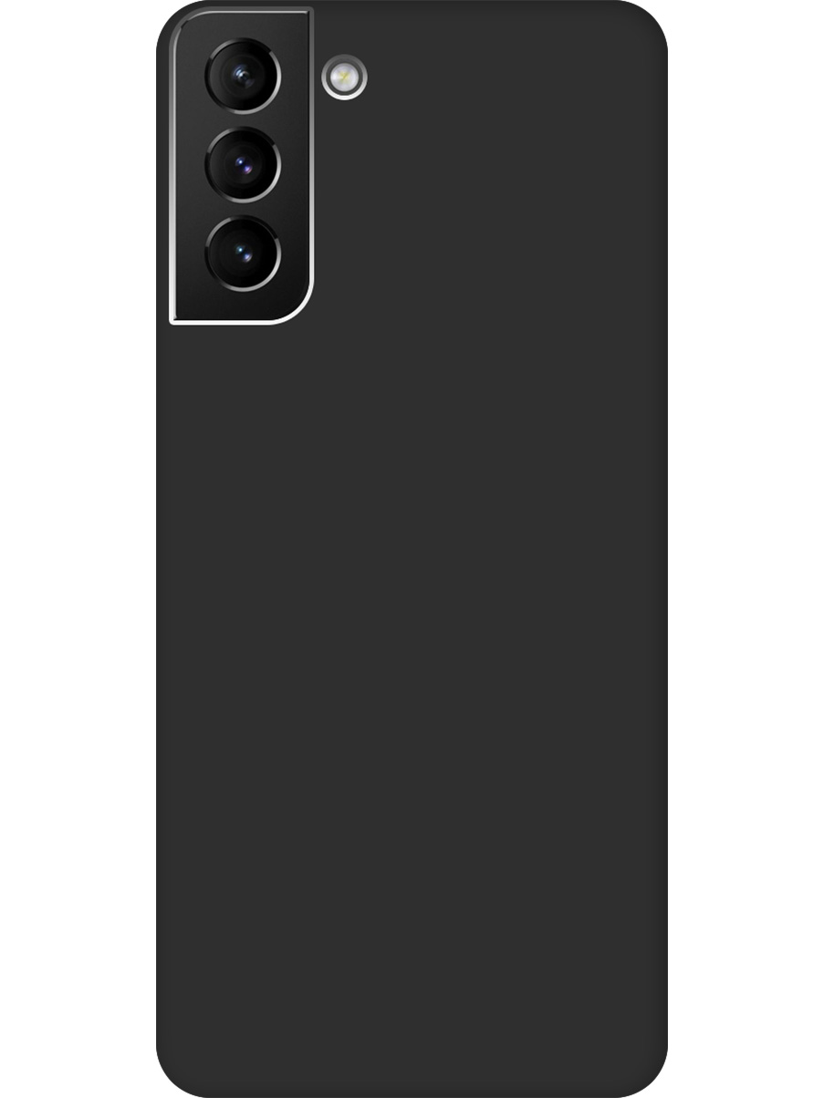 

Силиконовый чехол на Samsung Galaxy S21+ матовый черный, 724127513