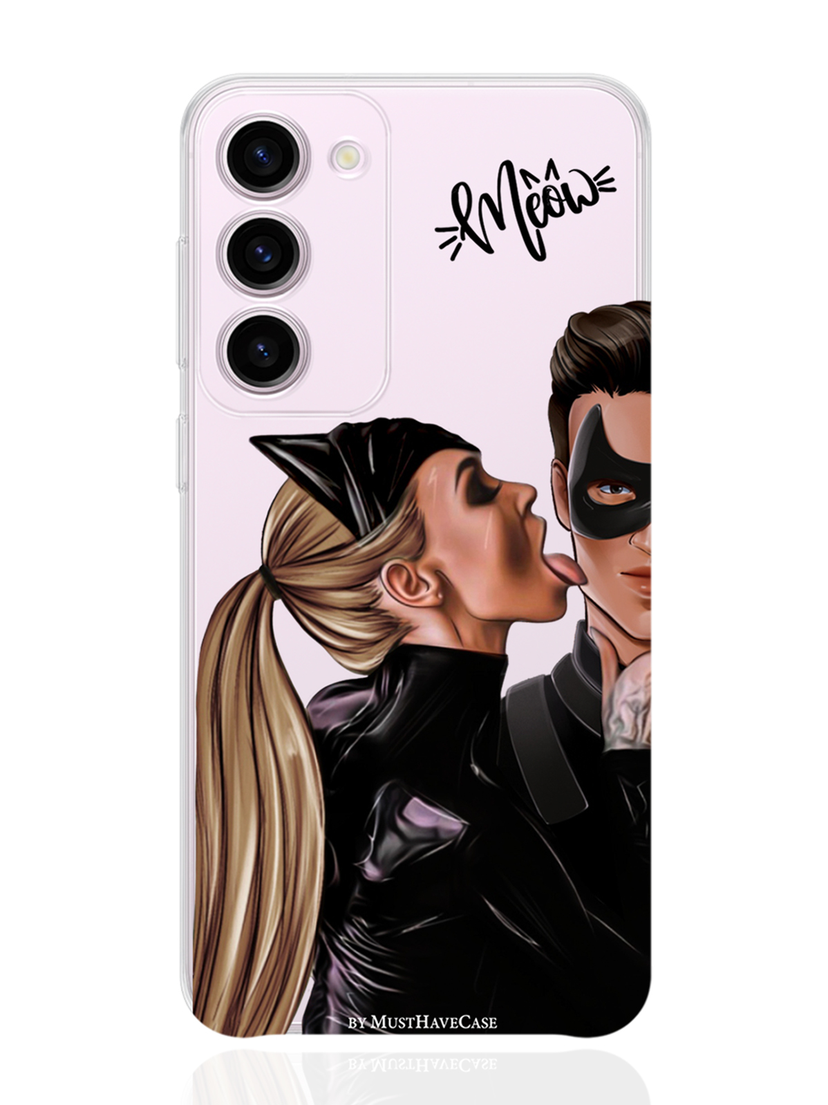 Чехол MustHaveCase для Samsung Galaxy S23+ Кошечка с парнем прозрачный