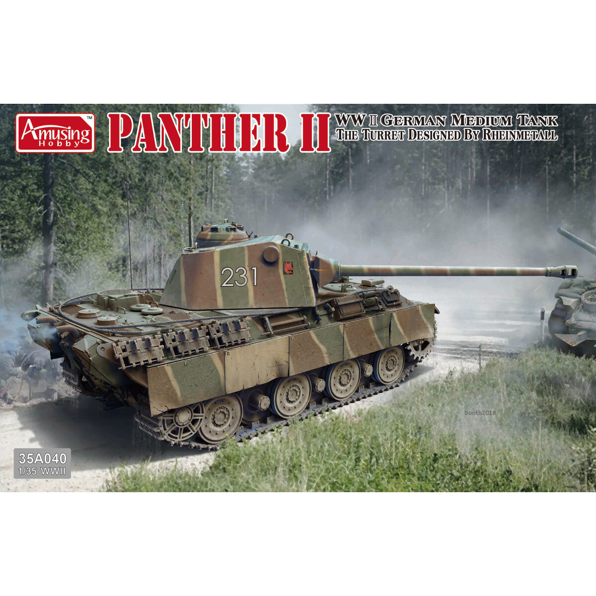 фото Сборная модель amusing hobby 1/35 немецкий тяжелый танк panther ii rheinmetall 35a040