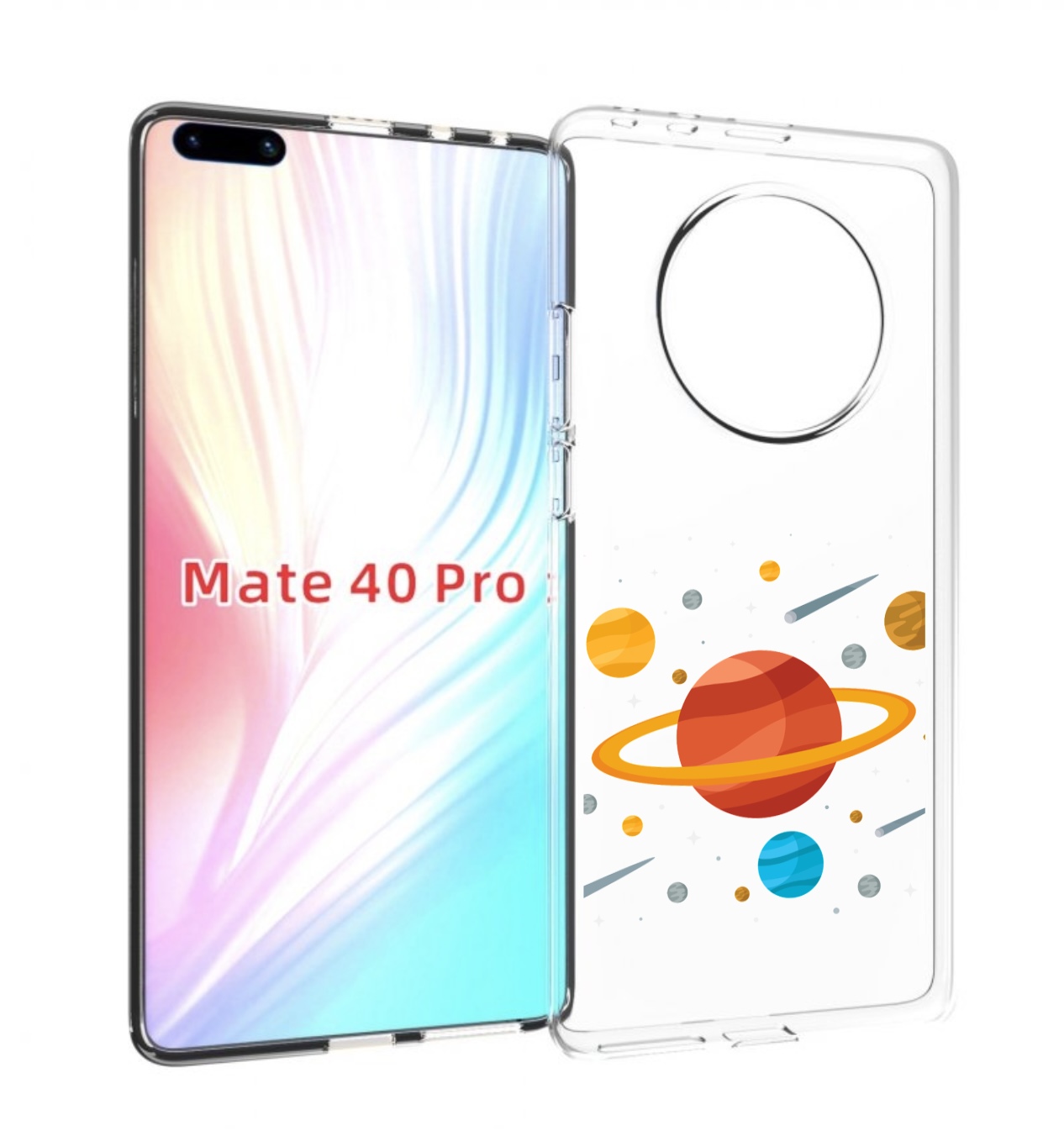 

Чехол MyPads Планета-Сатурн для Huawei Mate 40 Pro (NOH-NX9), Прозрачный, Tocco