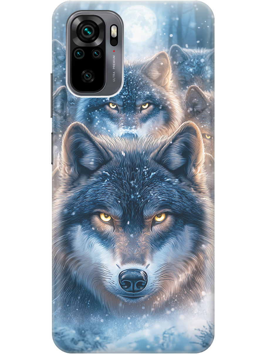 

Силиконовый чехол на Xiaomi Redmi Note 10 / Note 10S / Poco M5s с принтом "Стая волков", Прозрачный;голубой;синий;черный, 725168213