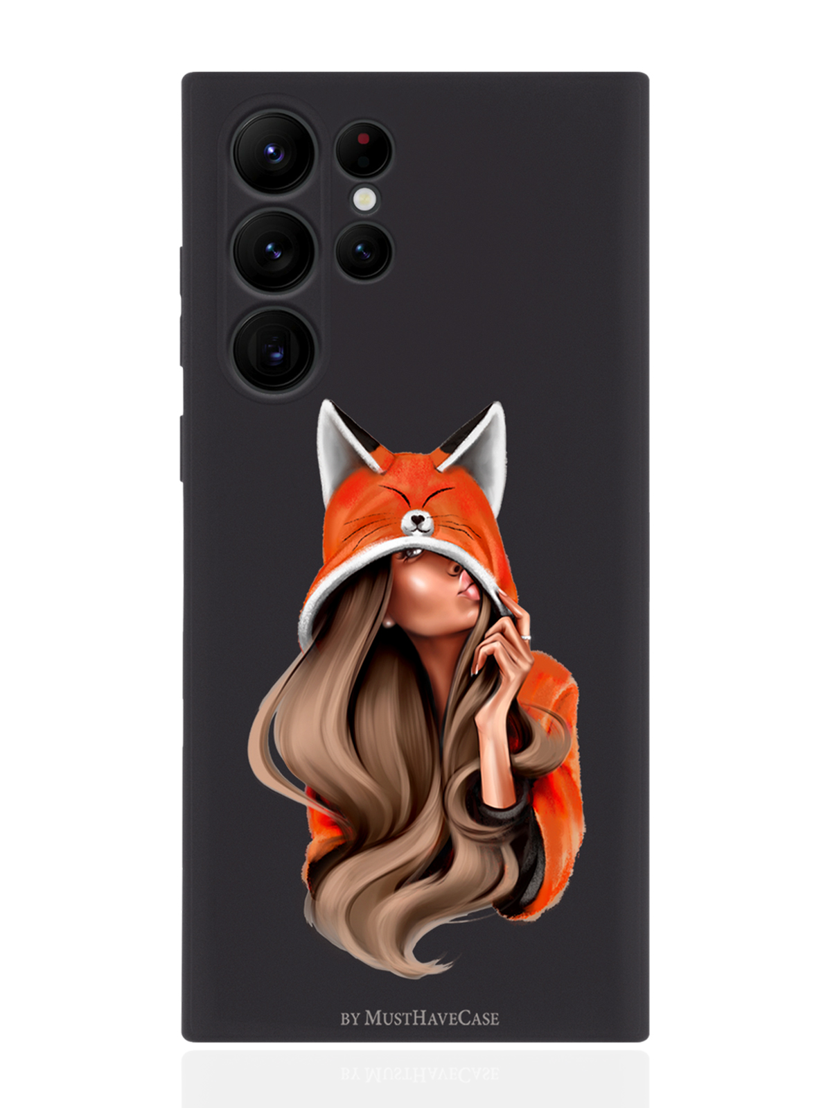 

Чехол MustHaveCase для Samsung Galaxy S23 Ultra Foxy Girl/ Лисичка черный, Оранжевый;черный