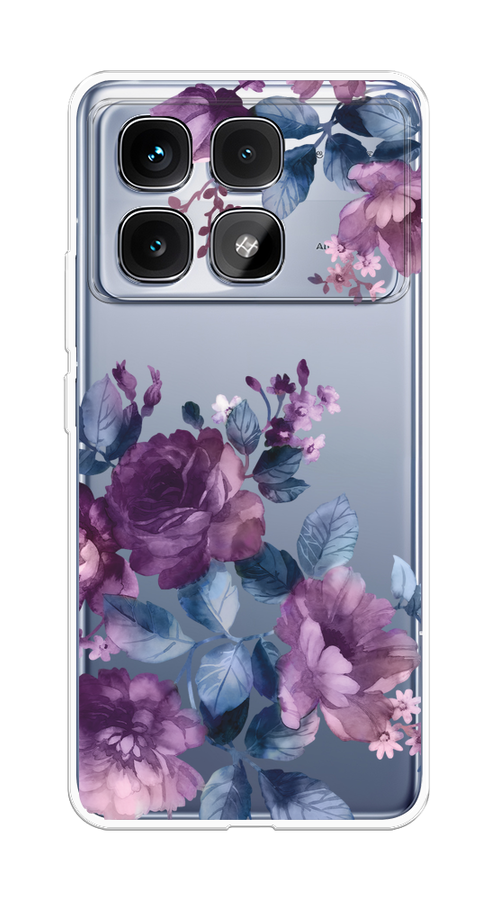 

Чехол на Xiaomi Redmi K70 Ultra "Purple Blossoms", Синий;фиолетовый, 323050-1