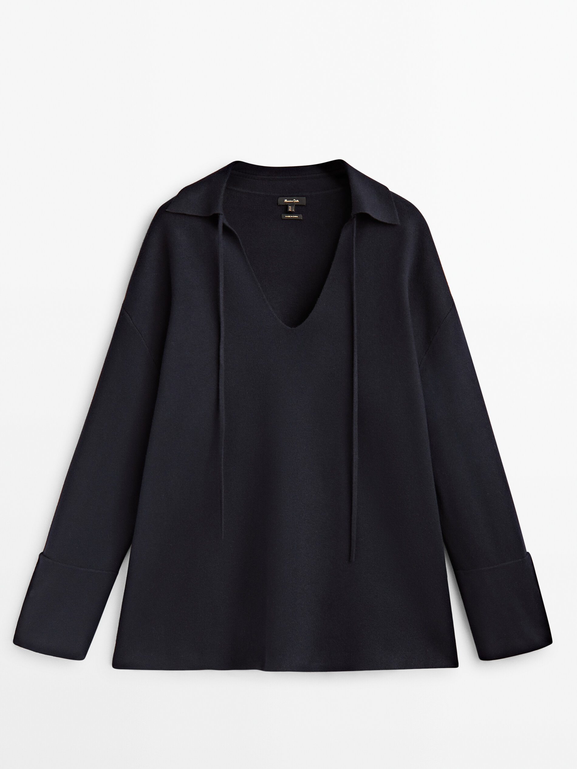 

Пуловер женский Massimo Dutti 05603601401 синий L, 05603601401