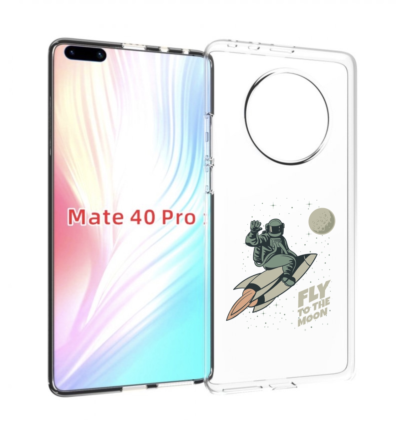 

Чехол MyPads Полет-на-Луну для Huawei Mate 40 Pro (NOH-NX9), Прозрачный, Tocco