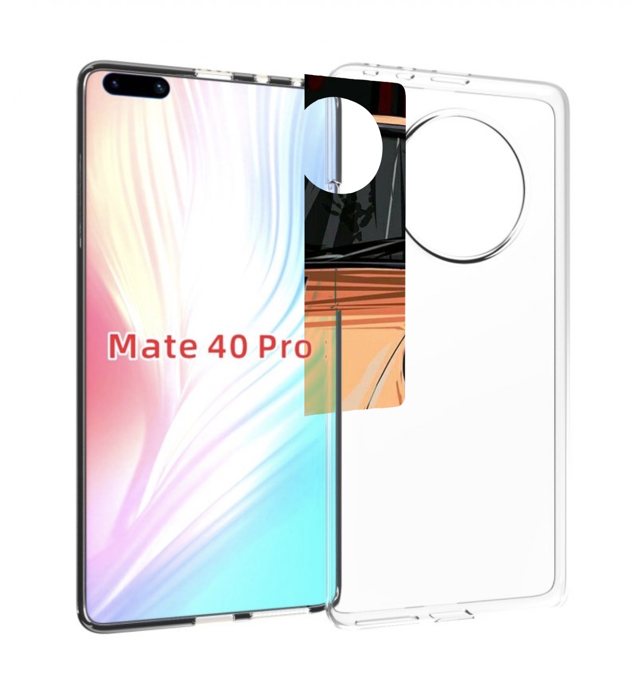 

Чехол Mypads Порш Мужской Для Huawei Mate 40 Pro (Noh-Nx9), Прозрачный, Tocco