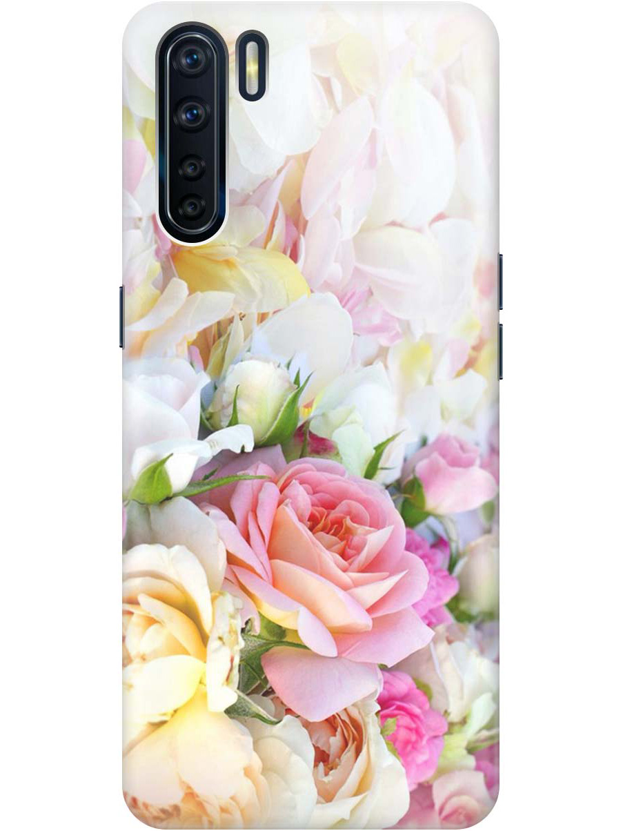 

Силиконовый чехол на Oppo A91/Reno3 с принтом "Нежные розы", Прозрачный;белый;желтый;розовый, 726148821