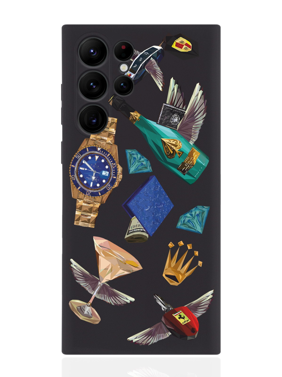 

Чехол MustHaveCase для Samsung Galaxy S23 Ultra Luxury lifestyle черный, Разноцветный