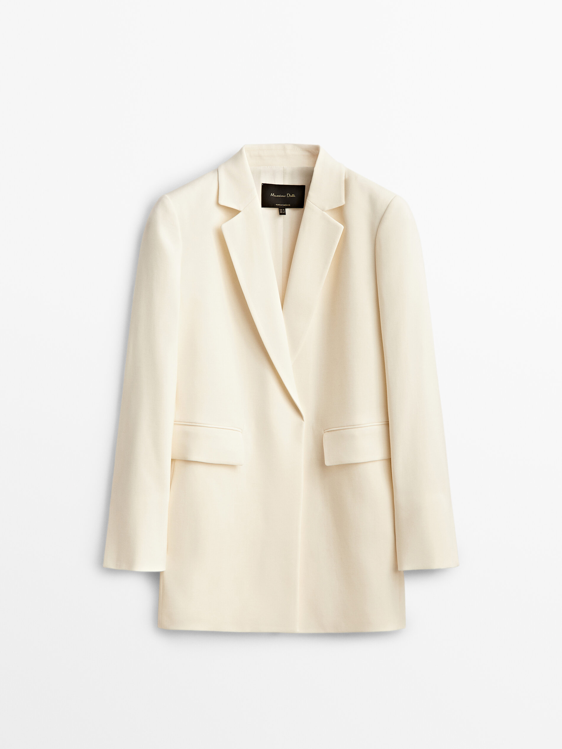 

Блейзер женский Massimo Dutti 06009509250 белый 42, 06009509250