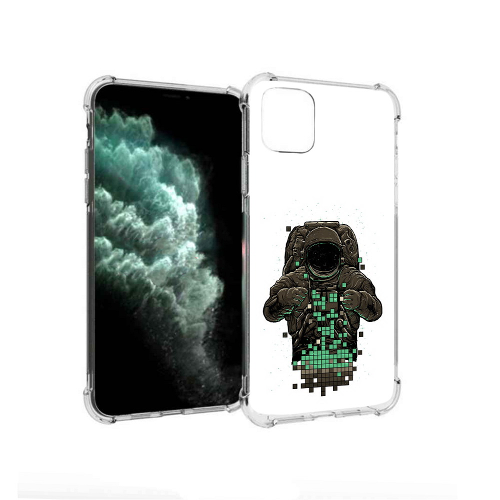 

Чехол MyPads Tocco для Apple iPhone 11 Pro Max космонавт с пикселями (PT142698.615.394), Прозрачный, Tocco