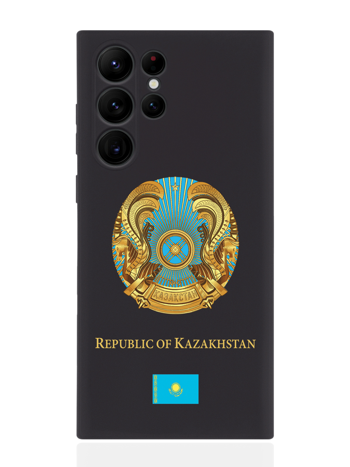 

Чехол SignumCase для Samsung Galaxy S23 Ultra Герб Казахстана черный, Разноцветный
