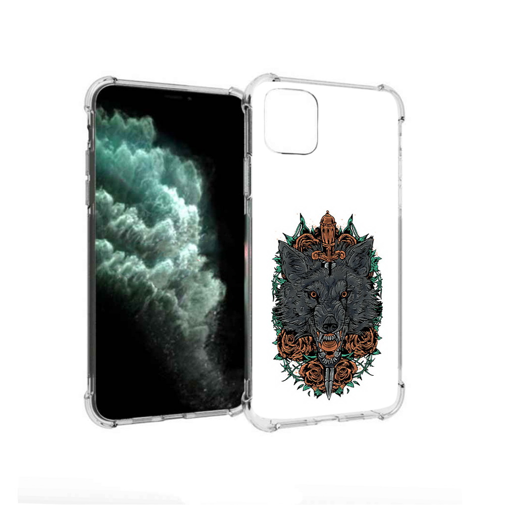 

Чехол MyPads Tocco для Apple iPhone 11 Pro Max красивый злой волк (PT142698.615.409), Прозрачный, Tocco