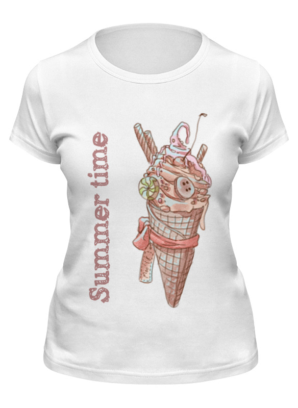 

Футболка женская Printio Summer time белая S, Белый, Summer time