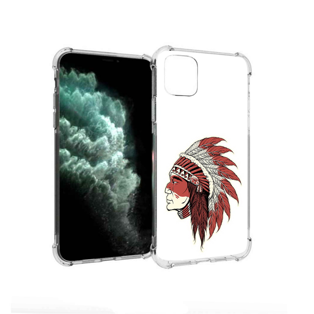 

Чехол MyPads Tocco для Apple iPhone 11 Pro Max красный индеец (PT142698.615.411), Прозрачный, Tocco