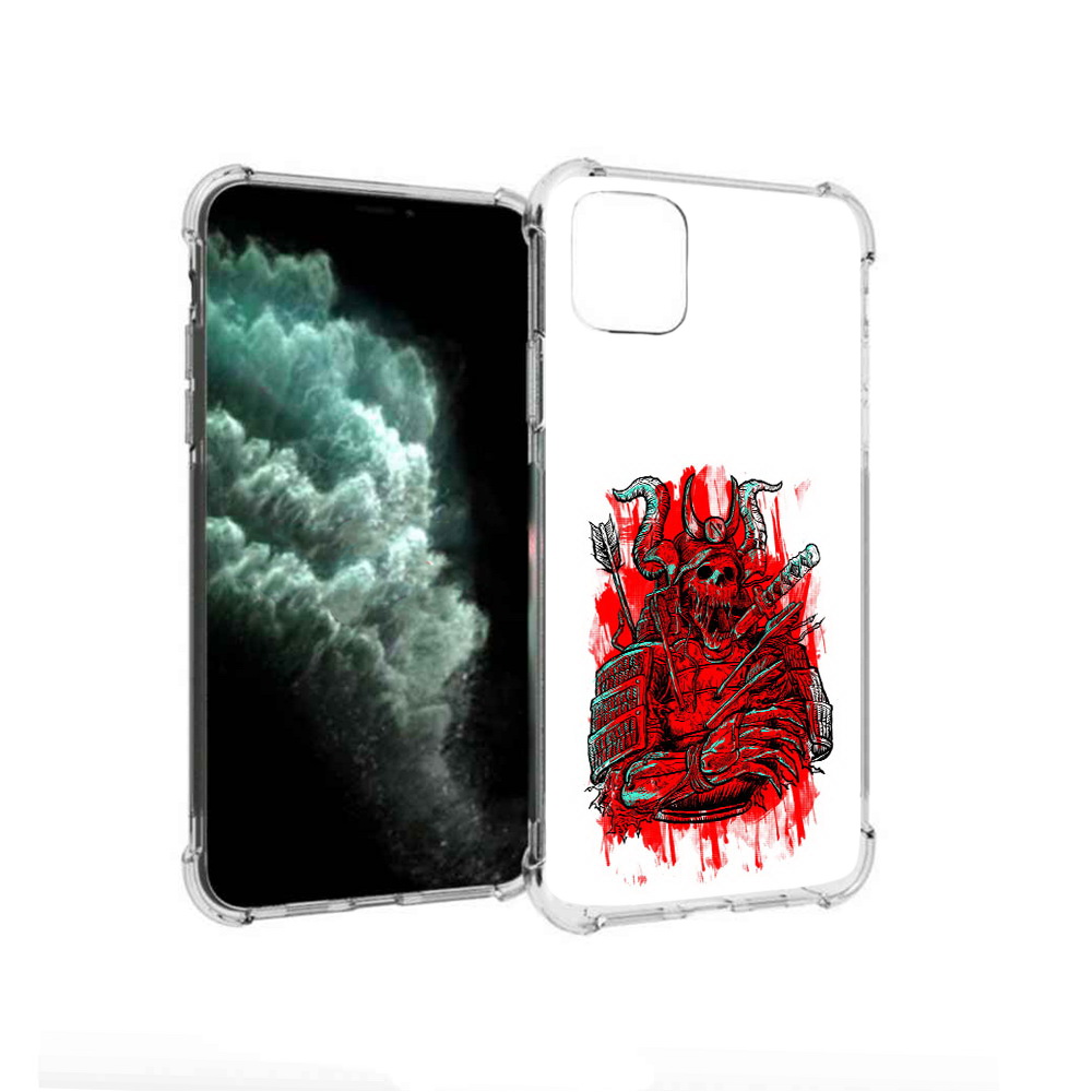 

Чехол MyPads Tocco для Apple iPhone 11 Pro Max красный скелет воин (PT142698.615.413), Прозрачный, Tocco