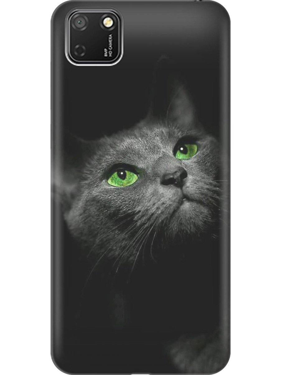 

Силиконовый чехол на Honor 9S, Huawei Y5P с принтом "Зеленоглазая кошка", Прозрачный;зеленый;серый;черный, 723100911