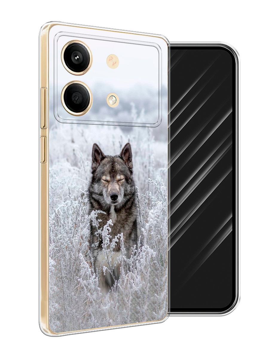 

Чехол Awog на Poco X6 Neo "Волк в поле", Белый;черный, 321950-1