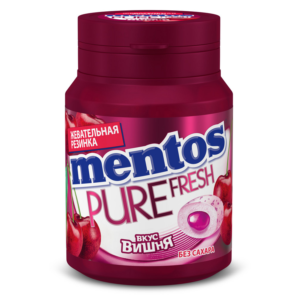 Жевательная резинка Mentos Pure fresh вишня 54 г