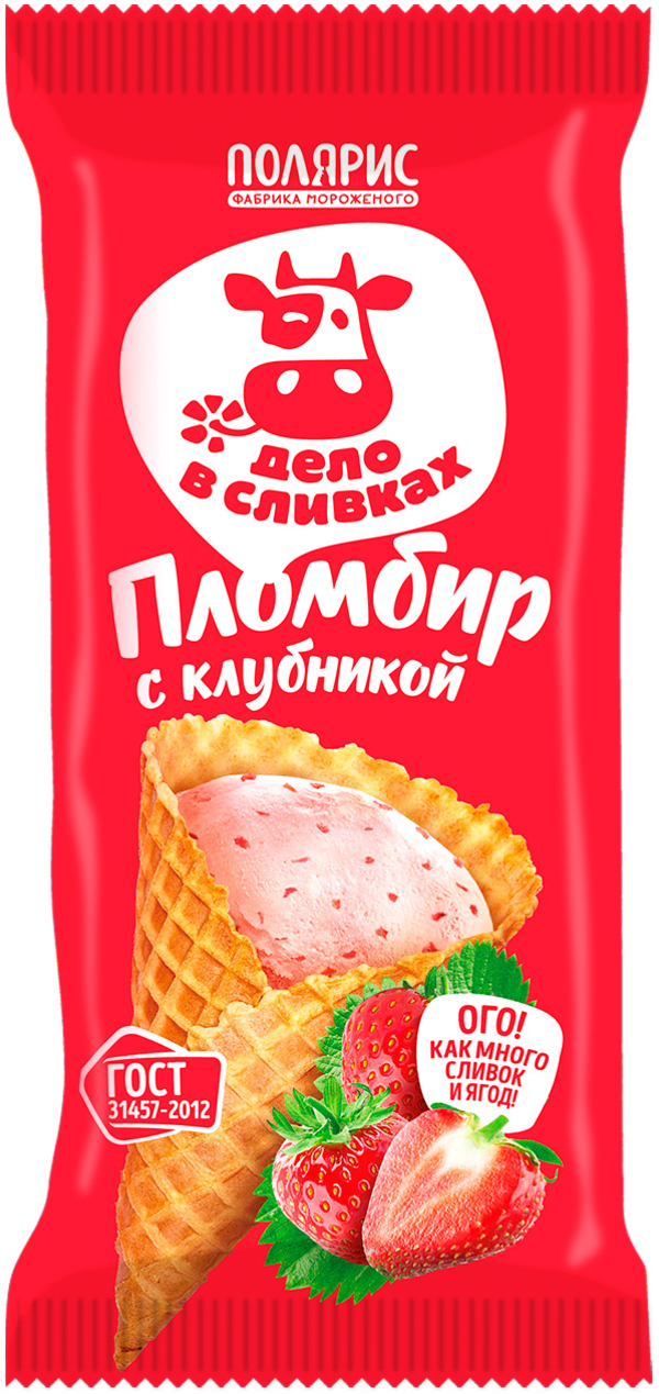 

Мороженое сливочное Полярис Лай ванильно-клубничное 12% 73 г