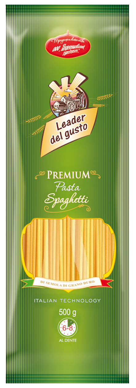 

Макаронные изделия Leader Del Gusto Premium pasta Спагетти 500 г