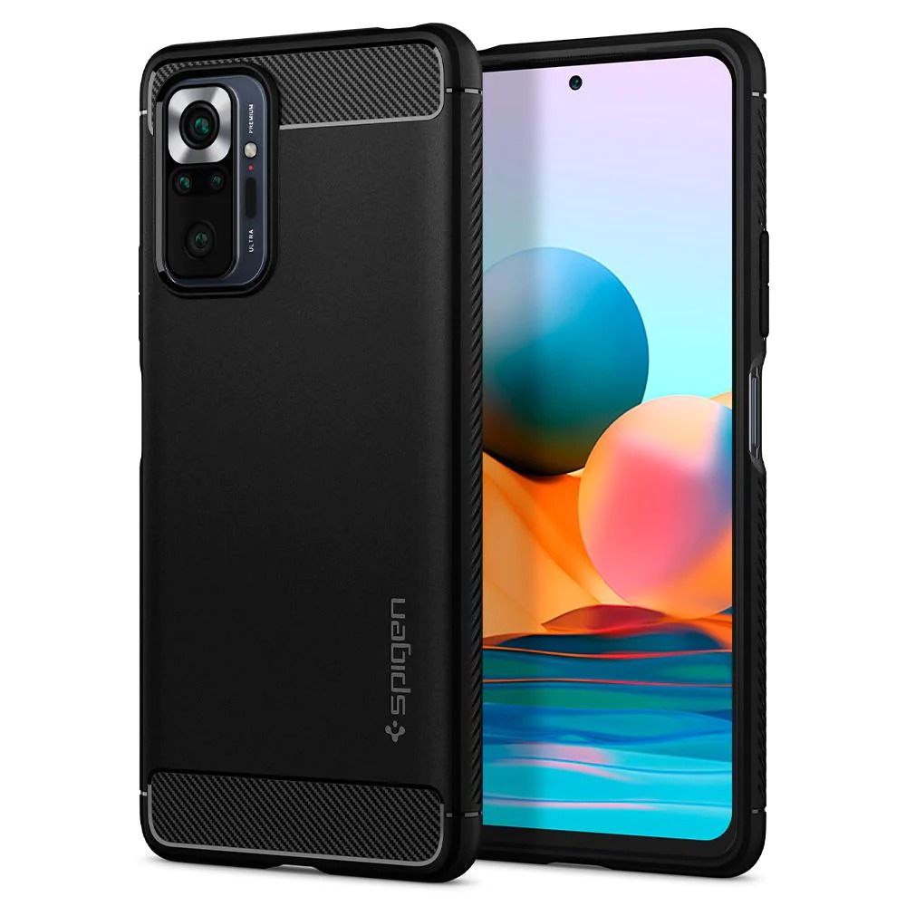 

Чехол Spigen для Xiaomi Redmi Note 10 Pro - Rugged Armor - Черный - ACS02844, Rugged Armor