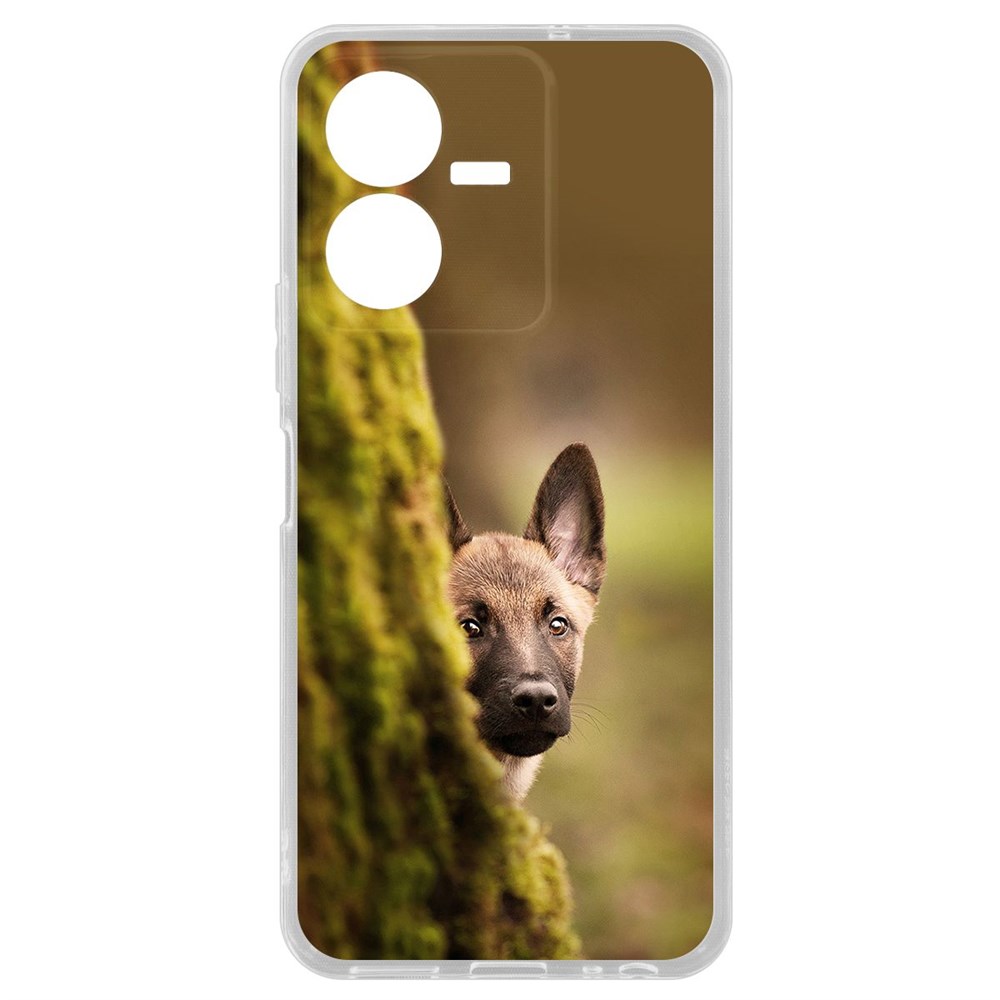 

Чехол-накладка Кейс Щенок овчарки для Vivo Y22, Прозрачный