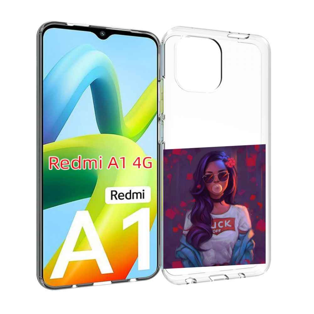 Чехол MyPads девушка-с-жвачкой женской для Xiaomi Redmi A1