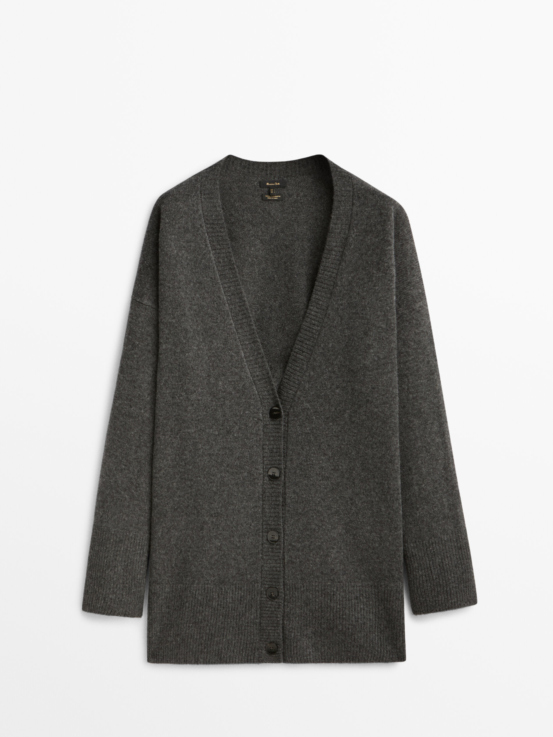 

Кардиган женский Massimo Dutti 05749616807 серый S, 05749616807