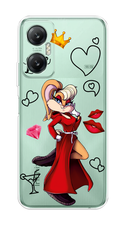 

Чехол на Infinix HOT 20 5G "Rich Lola Bunny", Красный;бежевый;оранжевый, 3103250-6