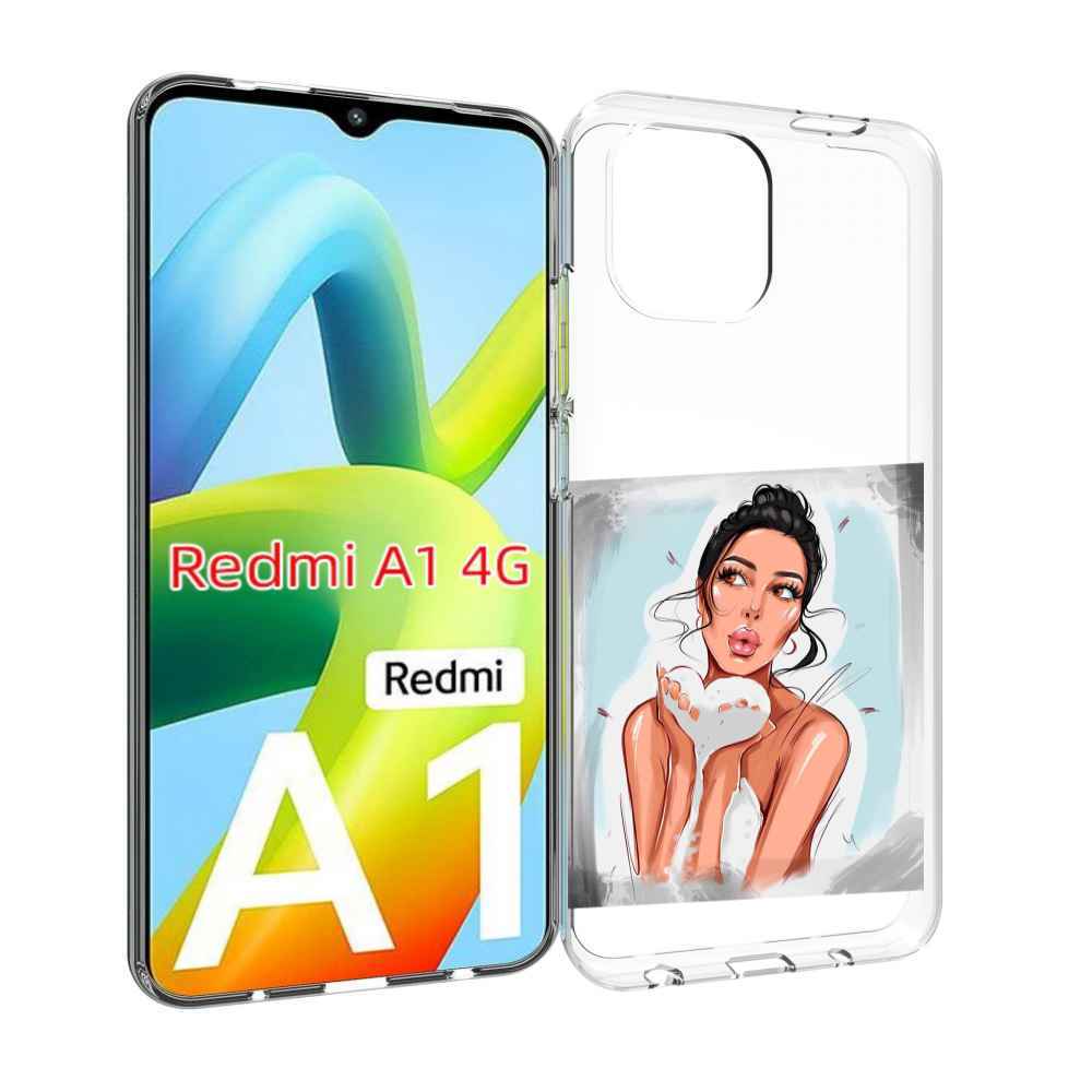 

Чехол MyPads девушка-с-пеной женский для Xiaomi Redmi A1, Прозрачный, Tocco