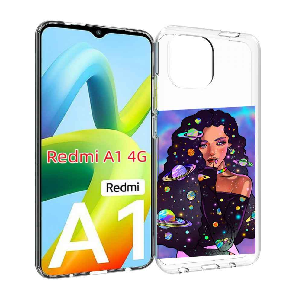 

Чехол MyPads девушка-с-планетами-в-волосах женский для Xiaomi Redmi A1, Прозрачный, Tocco