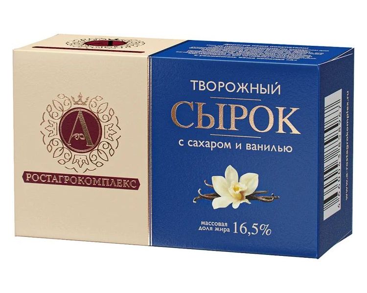 

Сырок творожный А.Ростагрокомплекс с сахаром и ванилью 16,5% БЗМЖ 90 г