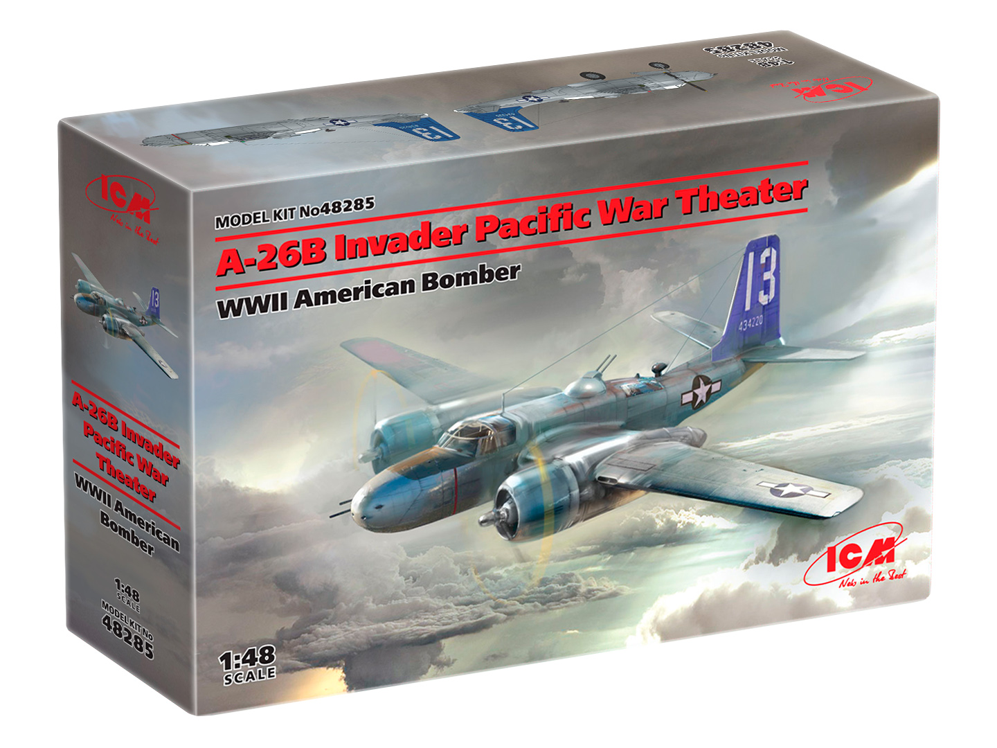 

Сборная модель ICM 1/48 A-26В Invader На Тихоокеанск театре Американс бомбард II МВ 48285
